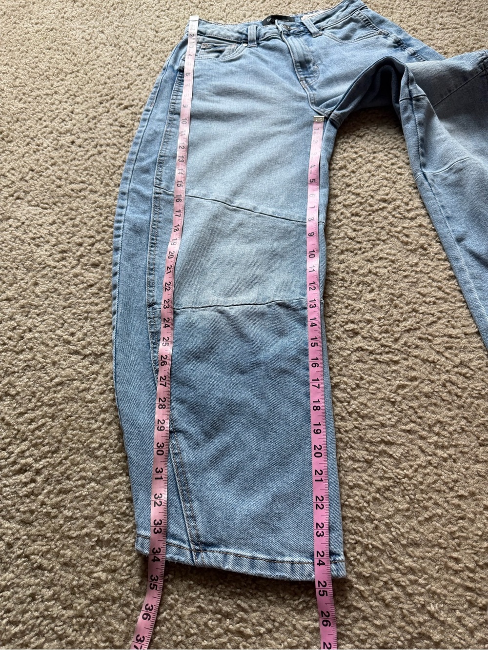 BCBGeneration Barrel Leg Jeans 0/24 Light Blue - Picture 10 of 12
